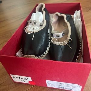 Size 7 - Valentino Garavani Rockstud Espadrilles Ballet Flat Black